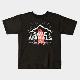 Save Animals Eat People Kids T-Shirt